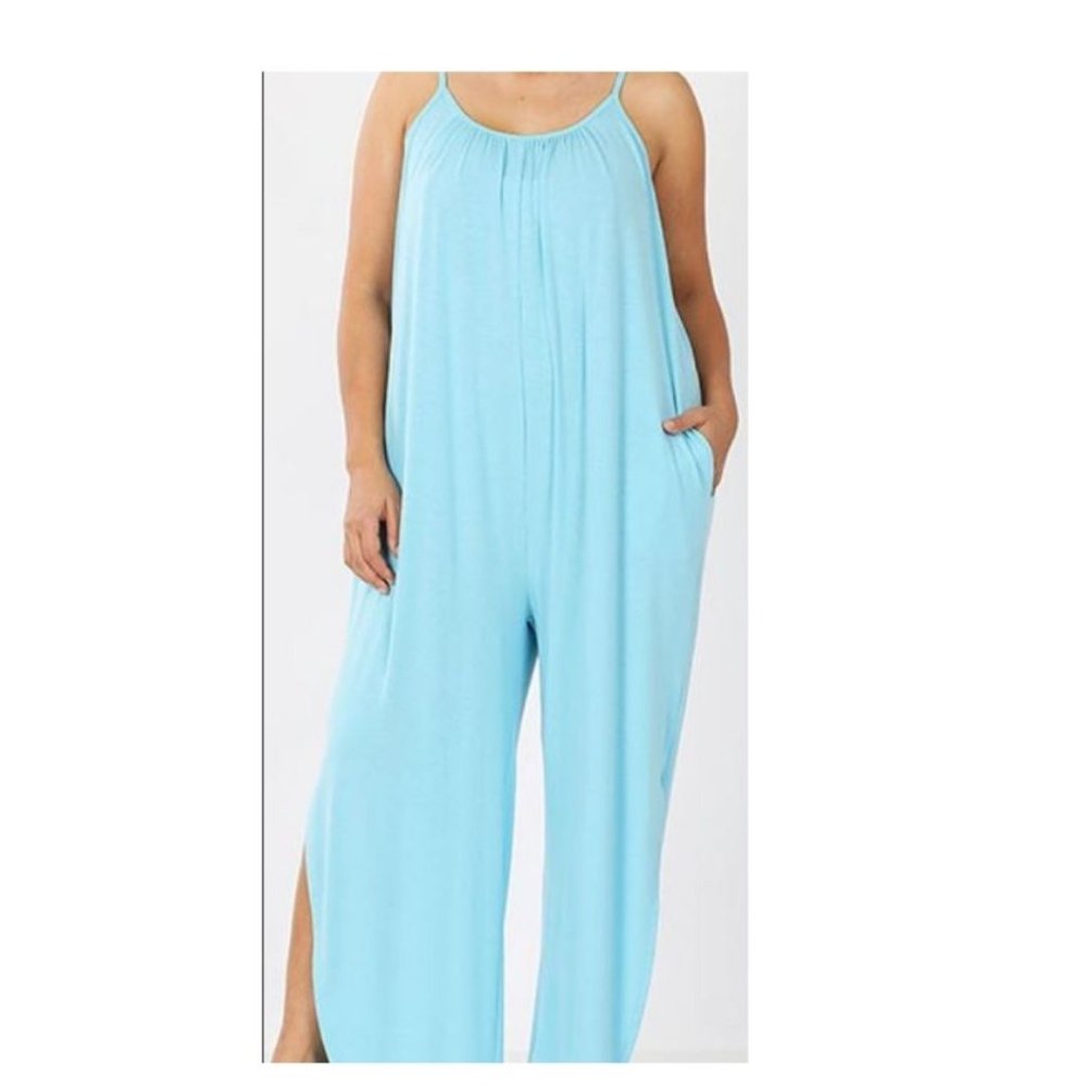 JUMPSUIT SLEEVELESS JUMPSUIT WITH SIDE 1X - Picture 2 of 4